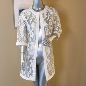 Floral Embroidered Mesh Jacket